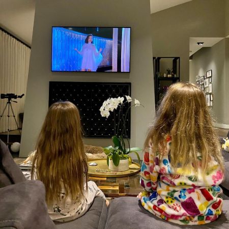 Yaron Versano's kids watching their mother's movie.